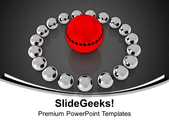 Unique Red Ball Leadership Concept PowerPoint Templates And PowerPoint Themes 1112 Unique Red Ball Leadership Concept PowerPoint Templates And PowerPoint Themes 1112