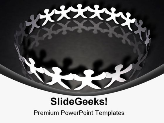 United People Chain Globe PowerPoint Template 1110 United People Chain Globe PowerPoint Template 1110