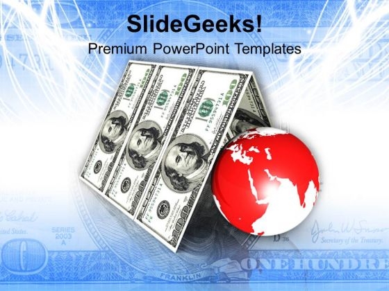Us Dollar Bills With Globe PowerPoint Templates Ppt Backgrounds For Slides 0213 Us Dollar Bills With Globe PowerPoint Templates Ppt Backgrounds For Slides 0213