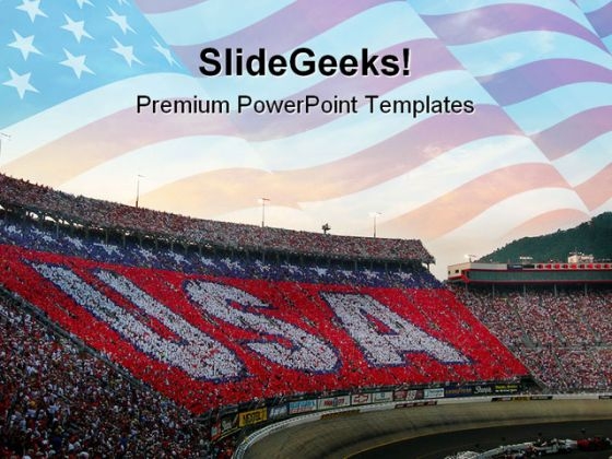 Usa Crowd People Americana PowerPoint Template 1110 Usa Crowd People Americana PowerPoint Template 1110
