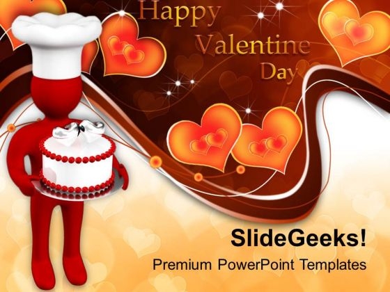 Valentines Cake Love PowerPoint Templates Ppt Backgrounds For Slides 0213
