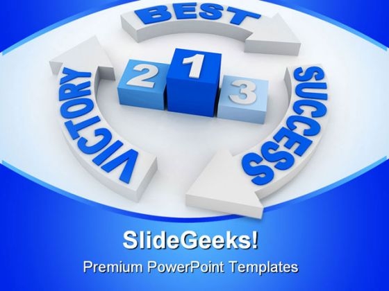 Victory Concept Business Success PowerPoint Template 1110 Victory Concept Business Success PowerPoint Template 1110