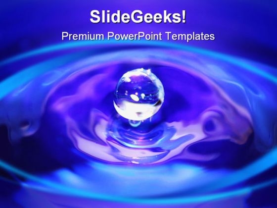 Water Drop Abstract PowerPoint Template 0810 Water Drop Abstract PowerPoint Template 0810