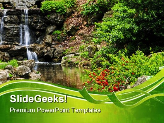 Waterfall Nature PowerPoint Templates And PowerPoint Backgrounds 0411 Waterfall Nature PowerPoint Templates And PowerPoint Backgrounds 0411