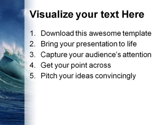 Wave Beauty PowerPoint Template 0910 pre designed best