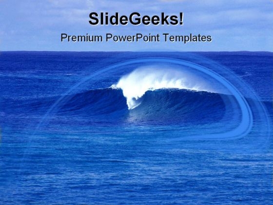 Wave Nature PowerPoint Template 1110 Wave Nature PowerPoint Template 1110