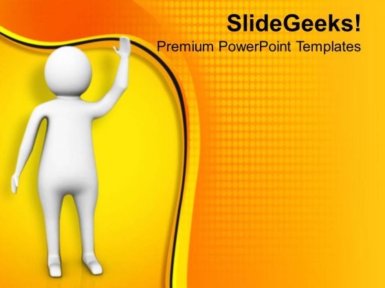 Wave Your Hand For Your Friends PowerPoint Templates Ppt Backgrounds For Slides 0613