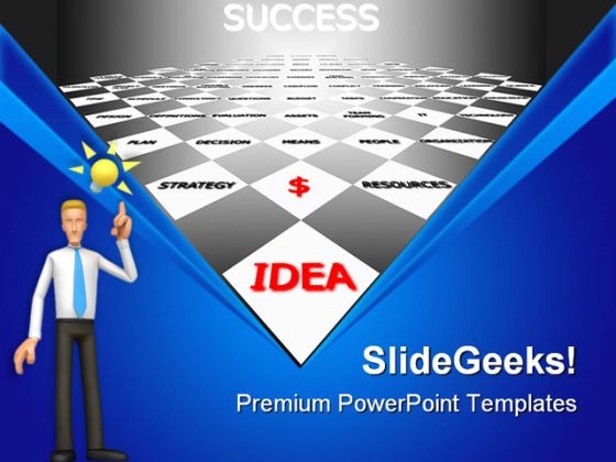 Way To Idea Success Business PowerPoint Templates And PowerPoint Backgrounds 0811
