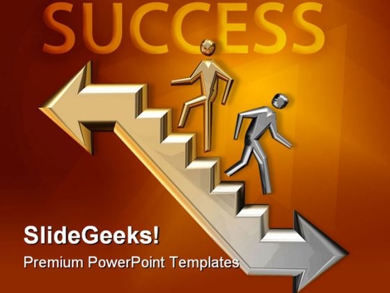 Way To Success Business PowerPoint Template 1110 Way To Success Business PowerPoint Template 1110