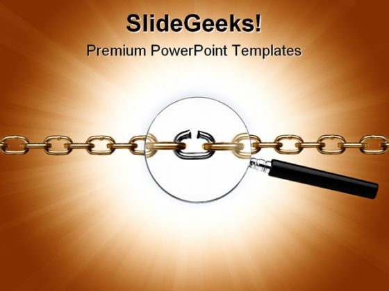 Weak Link Metaphor PowerPoint Background And Template 1210 Weak Link Metaphor PowerPoint Background And Template 1210