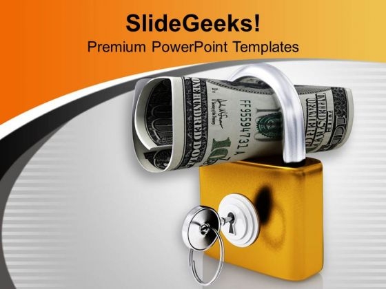 Wealth Protection With Locked Padlock PowerPoint Templates Ppt Backgrounds For Slides 0313 Wealth Protection With Locked Padlock PowerPoint Templates Ppt Backgrounds For Slides 0313