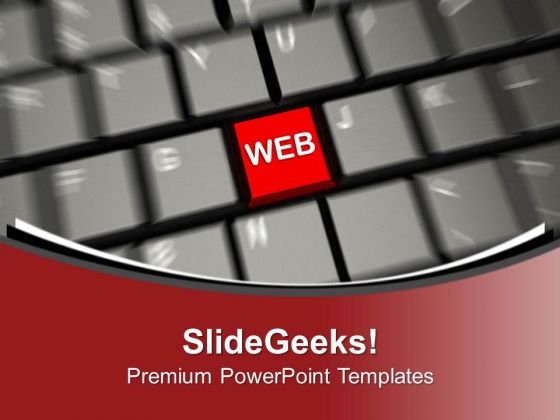 Web Technology On Keyboard Internet PowerPoint Templates Ppt Backgrounds For Slides 0313