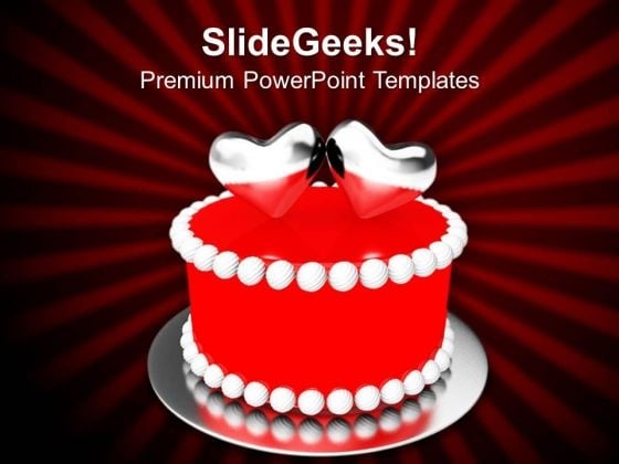 Wedding Cake With Hearts PowerPoint Templates Ppt Backgrounds For Slides 0713 Wedding Cake With Hearts PowerPoint Templates Ppt Backgrounds For Slides 0713