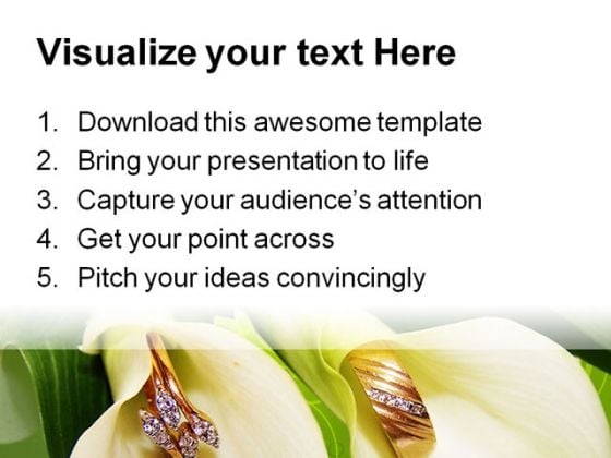 Wedding Rings Beauty PowerPoint Template 0610 Wedding Rings Beauty PowerPoint Template 0610