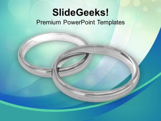 Wedding Rings For Beautiful Marriage PowerPoint Templates Ppt Backgrounds For Slides 0313