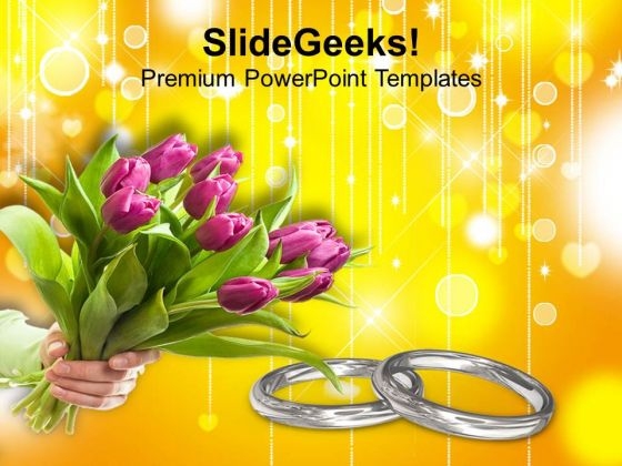 Wedding Rings On Abstract Background PowerPoint Templates Ppt Backgrounds For Slides 0513