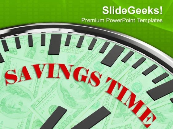 White Clock With Savings Time Business PowerPoint Templates Ppt Backgrounds For Slides 0213 White Clock With Savings Time Business PowerPoint Templates Ppt Backgrounds For Slides 0213