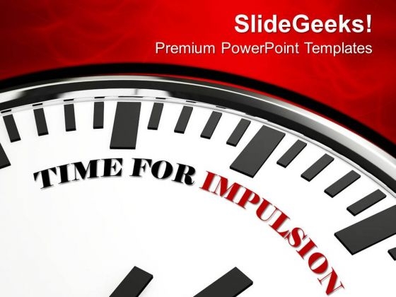White Clock With Words Time For Impulsion PowerPoint Templates Ppt Backgrounds For Slides 0313 White Clock With Words Time For Impulsion PowerPoint Templates Ppt Backgrounds For Slides 0313