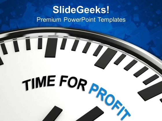 White Clock With Words Time For Profit PowerPoint Templates Ppt Backgrounds For Slides 0413 White Clock With Words Time For Profit PowerPoint Templates Ppt Backgrounds For Slides 0413