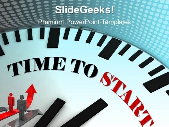 White Clock With Words Time To Start PowerPoint Templates And PowerPoint Themes 1112 White Clock With Words Time To Start PowerPoint Templates And PowerPoint Themes 1112