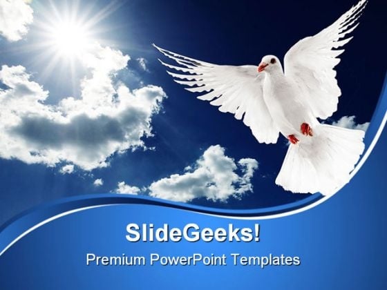 White Dove Religion PowerPoint Templates And PowerPoint Backgrounds 0611 White Dove Religion PowerPoint Templates And PowerPoint Backgrounds 0611