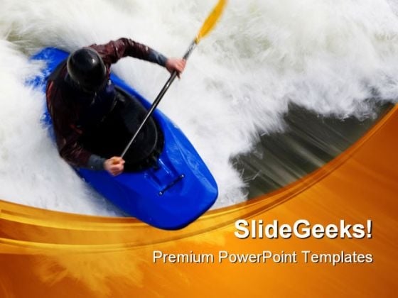 Whitewater Surfing Sports PowerPoint Themes And PowerPoint Slides 0411