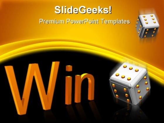 Win Dices Business Metaphor PowerPoint Backgrounds And Templates 1210 Win Dices Business Metaphor PowerPoint Backgrounds And Templates 1210