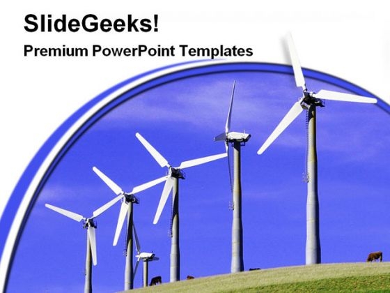 Windmills Renewable Energy Science PowerPoint Themes And PowerPoint Slides 0311
