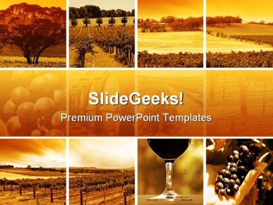 Wine Montage Nature PowerPoint Themes And PowerPoint Slides 0811