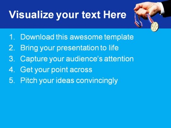 winner_holding_prize_business_powerpoint_themes_and_powerpoint_slides_0411_text