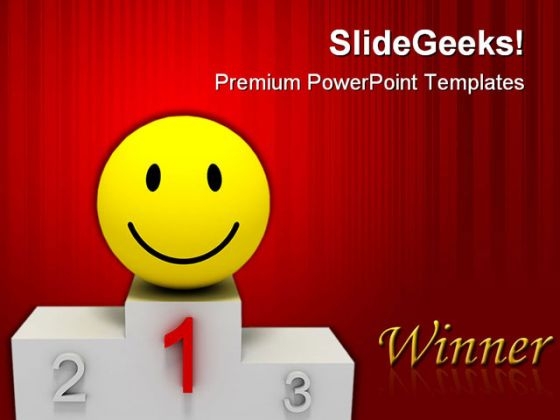 Winner Smile Success PowerPoint Themes And PowerPoint Slides 0811