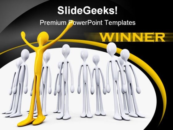 Winner Team Business Teamwork PowerPoint Template 1110 Winner Team Business Teamwork PowerPoint Template 1110