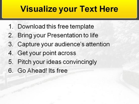 Winters Road PowerPoint Templates content ready image