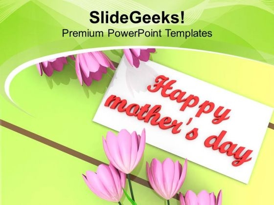 With Best Wishes Happy Mothers Day PowerPoint Templates Ppt Backgrounds For Slides 0513