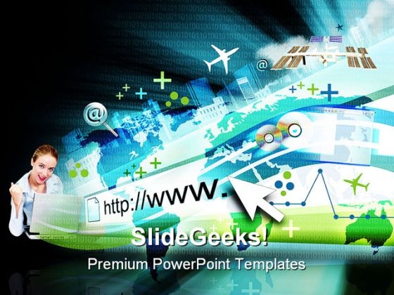 Woman On Laptop Internet PowerPoint Themes And PowerPoint Slides 0411 Woman On Laptop Internet PowerPoint Themes And PowerPoint Slides 0411