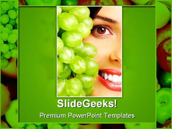 Woman With Fruits Health PowerPoint Themes And PowerPoint Slides 0811 Woman With Fruits Health PowerPoint Themes And PowerPoint Slides 0811