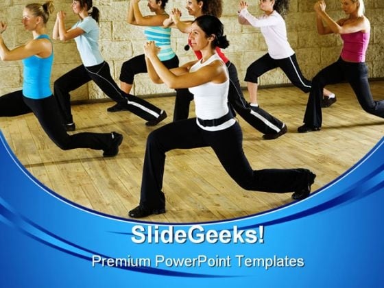 Women At Fitness Club Health PowerPoint Themes And PowerPoint Slides 0611 Women At Fitness Club Health PowerPoint Themes And PowerPoint Slides 0611