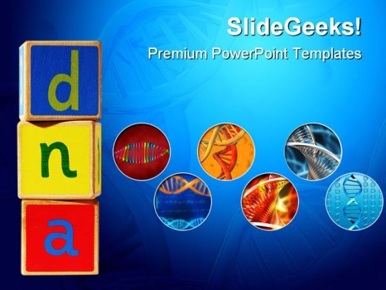 Wooden Blocks Dna Science PowerPoint Templates And PowerPoint Backgrounds 0211