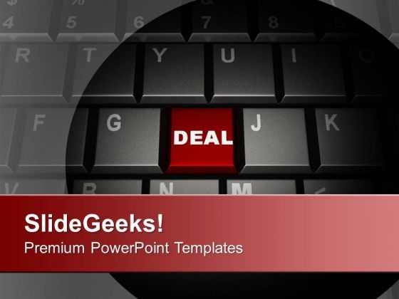Word Deal On Keyboard Computer Technology PowerPoint Templates Ppt Backgrounds For Slides 1112