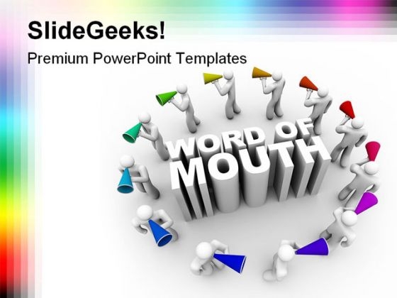 Word Of Mouth People PowerPoint Template 0810 Word Of Mouth People PowerPoint Template 0810