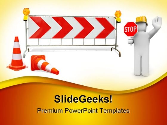 Work In Progress Sign Construction PowerPoint Themes And PowerPoint Slides 0811 Work In Progress Sign Construction PowerPoint Themes And PowerPoint Slides 0811