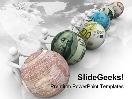 World Currency Globe PowerPoint Template 1110 World Currency Globe PowerPoint Template 1110