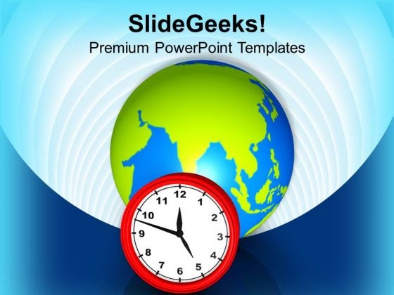 World Globe With Alarm Clock PowerPoint Templates Ppt Backgrounds For Slides 0313 World Globe With Alarm Clock PowerPoint Templates Ppt Backgrounds For Slides 0313