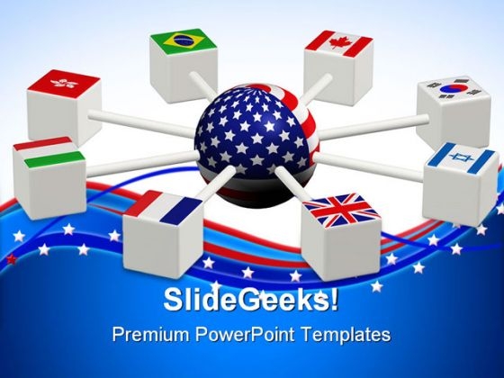 World Servers Communication PowerPoint Templates And PowerPoint Backgrounds 0711