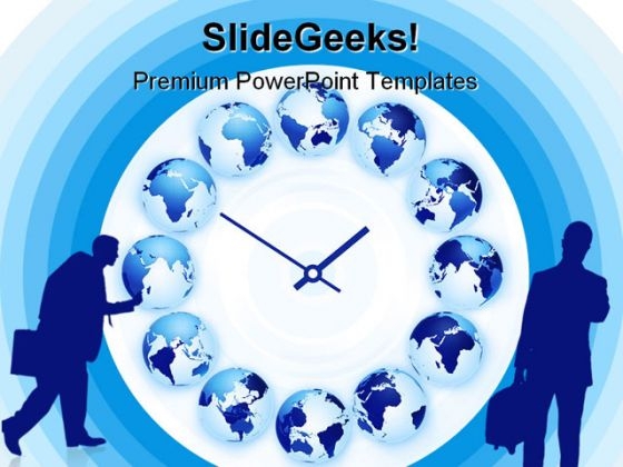 World Time Clock Globe PowerPoint Themes And PowerPoint Slides 0311 World Time Clock Globe PowerPoint Themes And PowerPoint Slides 0311
