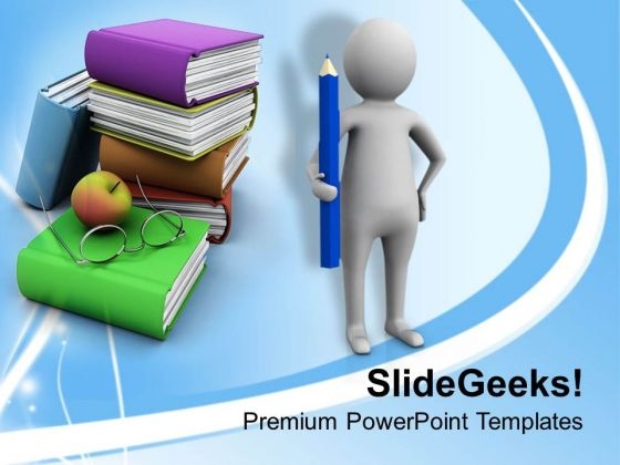 Write Books And Become Writer PowerPoint Templates Ppt Backgrounds For Slides 0713