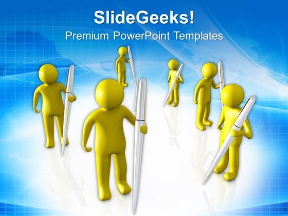 Write For Good Cause PowerPoint Templates Ppt Backgrounds For Slides 0713