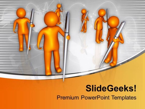 Write For Your Community Problem PowerPoint Templates Ppt Backgrounds For Slides 0713