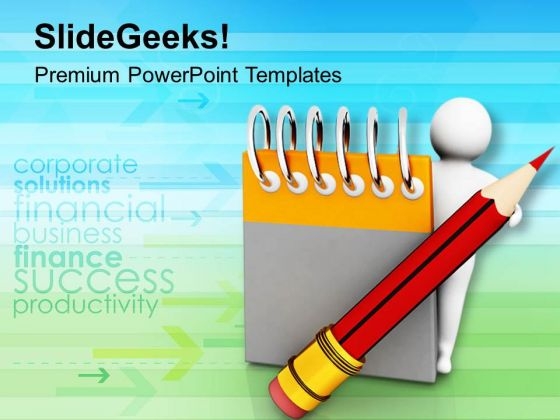 Write Notes For Memory PowerPoint Templates Ppt Backgrounds For Slides 0813 Write Notes For Memory PowerPoint Templates Ppt Backgrounds For Slides 0813