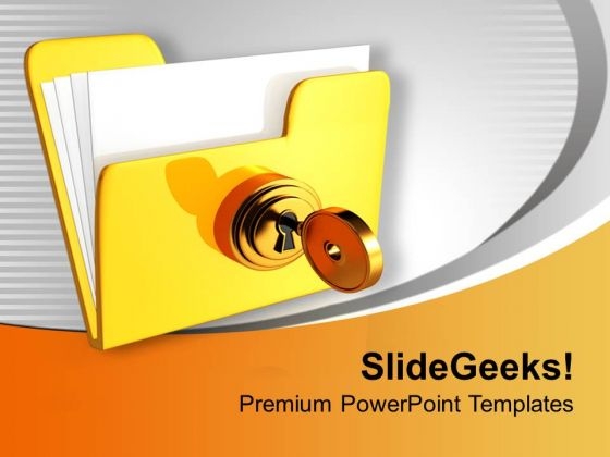 Yellow Computer Folder With Golden Key PowerPoint Templates Ppt Backgrounds For Slides 0313 Yellow Computer Folder With Golden Key PowerPoint Templates Ppt Backgrounds For Slides 0313